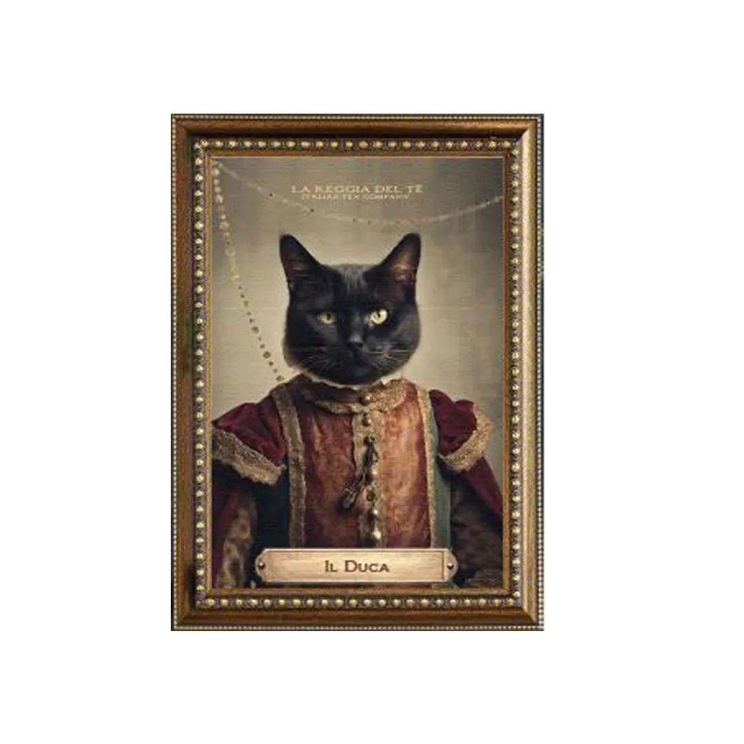 Gli AntenaTea Il Duca Tè in foglia 50 grammi con Dosatore in acciaio dorato e Cartiglio