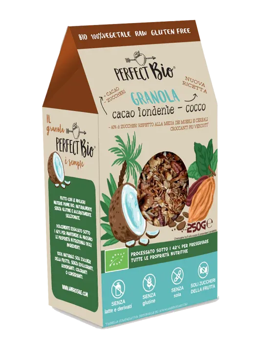Perfect Bio Granola Cacao Fondente e Cocco 250 grammi