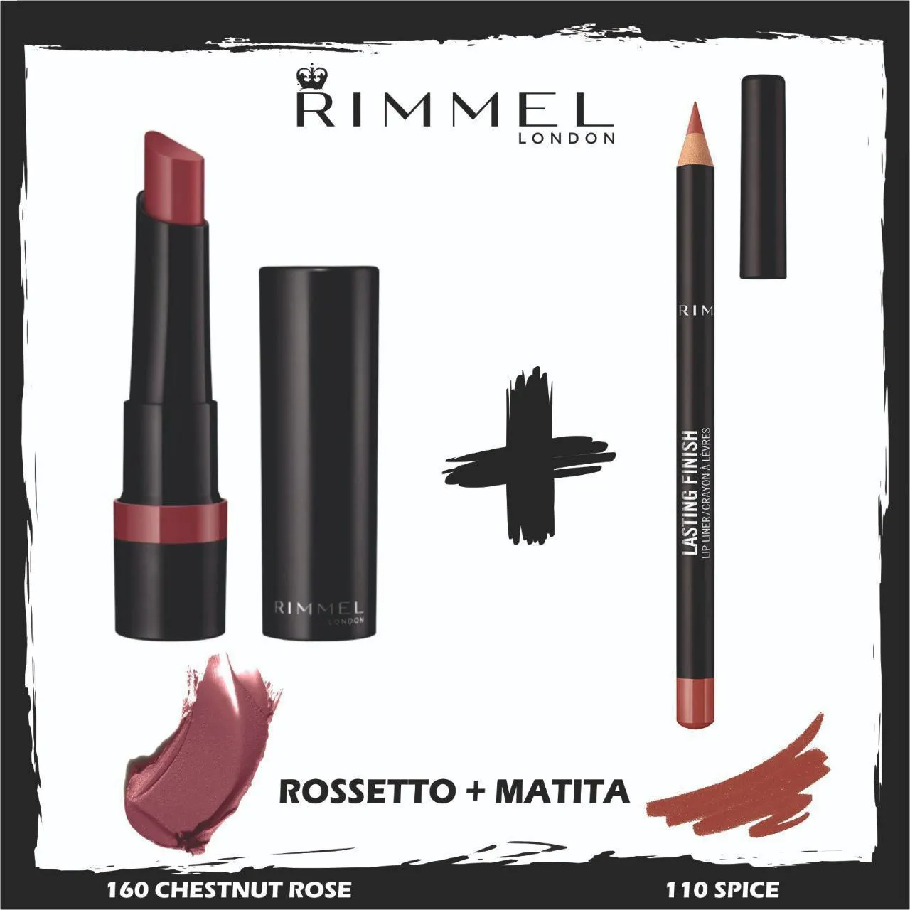Rimmel London Rossetto 160 e Matita 110