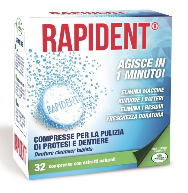 L’angelica Rapident Compresse Per La Pulizia Delle Dentiere 32 pezzi