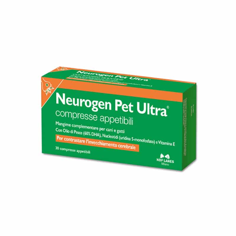 NEUROGEN PET ULTRA (30 cpr) – Supporto in compresse per la funzione cerebrale di cani e gatti anziani