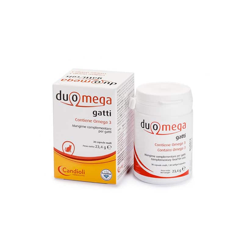 DUOMEGA GATTI 500 MG (30 perle) – Integratore di acidi grassi Omega 3 per gatti
