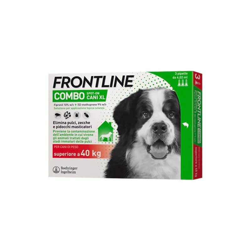 FRONTLINE COMBO CANE XL (3 pipette) – Antiparassitario per la prevenzione e il trattamento delle infestazioni da pulci, zecche e pidocchi nei cani di taglia molto grande